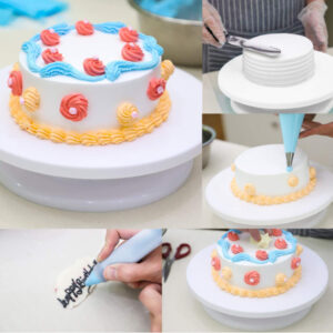 Decorating Tools Kit Baking Supplies Set With Revolving Cake