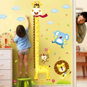 Diy Giraffe Height Chart Measure Wall Stickers