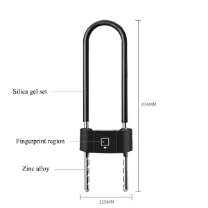 Anti Theft Smart BT Bike Lock U Shape,Waterproof Electric Scooter Ebike Lock,Motorcycle Bicycle Security U Lock