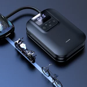Usams Zb215 2023 Cordless Handheld 5000Mah Battery Air Pump Mini Digital Tire Inflator Portable Multi-Function Air Pump For Car