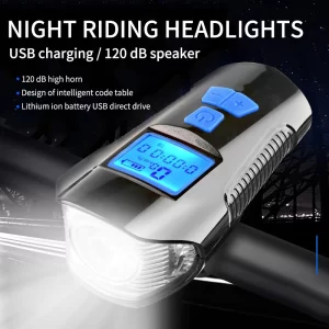 Factory Price Front Head Bike Cycling Speed Meter Horn Lamp Bicyclelight Waterproof Handlebar Bicycle Light