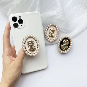 Mobile Phone Holder Hot Sale Peauty Head Luxury Telescopic Phone Grip Popular Phone Socket