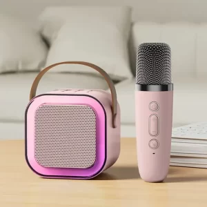 Mini Portable New Design Microphone Audio integrated Microphone Home singing Karaoke Family Wireless BT Outdoor Portable Speaker