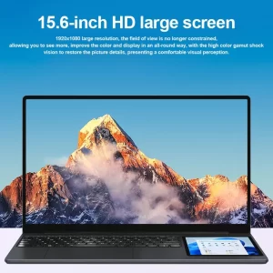 CRELANDER 15.6"IPS 7" Touch Screen Notebook Intel N100 DDR4 16GB  RGB Keyboard Computadoras Laptop With Two Screen Computer